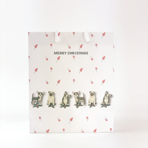 Holly Dog Icon Gift Bag